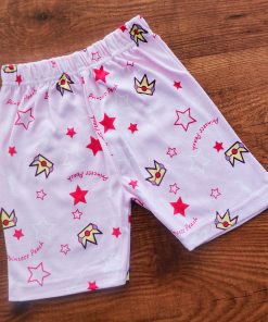 Knitted Cotton Daily Wear Shorts - Blue with Mickey and Heart - DSH1