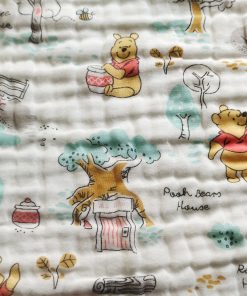 Pack of 2 Crinkled Muslin Burp / Face Towel- 26x50cm - Rabbit and Animal Plant - BP1 - Image 3