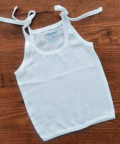 Muslin Shoulder Knot Jhabla - White - JH1