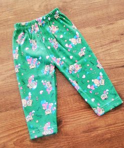 Unisex Daily Wear Pant - Dark Green with Teddy and Pink Heart - DPT1