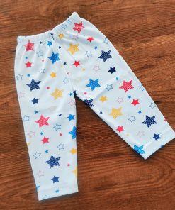 Unisex Daily Wear Pant - White with Color Star - DPT1
