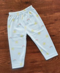 Unisex Daily Wear Pant - Off White with Sun and Rainbow - DPT1