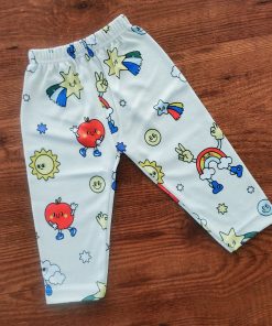 Unisex Daily Wear Pant - Cream with Flying Star and Tomato - DPT1