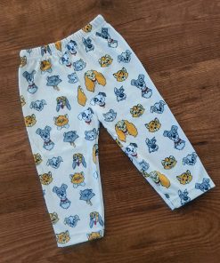 Unisex Daily Wear Pant - Cream and Animals Head - DPT1