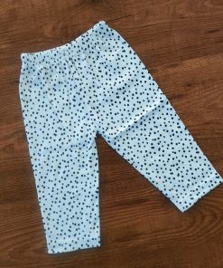 Unisex Daily Wear Pant - Off White with Black Dot - DPT1