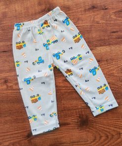 Unisex Daily Wear Pant - Brown with Crane and Truck - DPT1