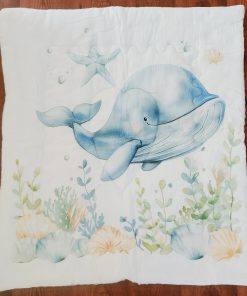 Muslin Baby Quilt - Blue Whale - BL1