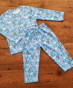 Full Sleeve Pajama Set - Blue with Parachute - PJ1