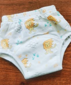 Padded underwear - Organic Cotton - White with Roar Lion - PU1