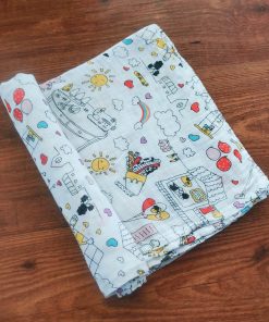 Bamboo Cotton Swaddle - Children and House - SW1