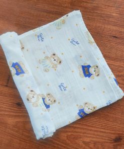 Bamboo Cotton Swaddle - Brown Bear - SW1