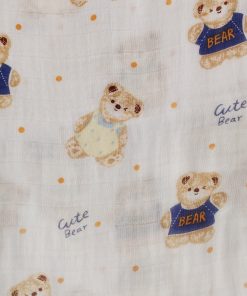 Bamboo Cotton Swaddle - Brown Bear - SW1 - Image 2
