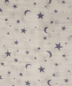 Bamboo Cotton Swaddle - Blue Star and Moon - SW1 - Image 2