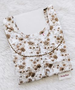 Maternity Feeding Nighty - MFN - Army Green flower and Leaf Print