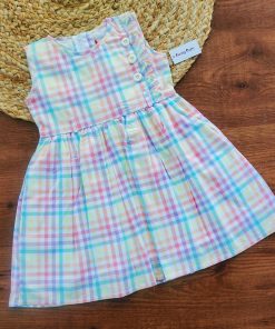 Girls Frock - Color Full Check  - FRK