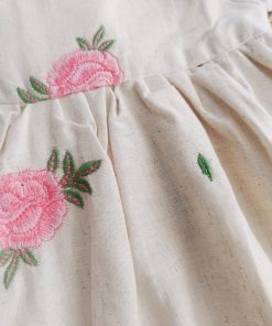 Alternative view of Girls Frock - FRK - Cream with Rose Flower