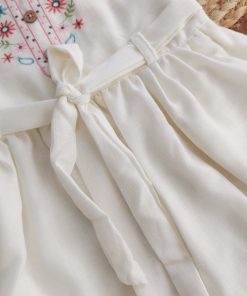 Alternative view of Girls Frock - FRK- Off White with Embroidery Neck