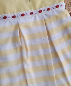 Alternative view of Girls Frock - FRK- Yellow and White Strip