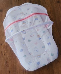 Foldable Muslin Bedding Set - Pink with My Friend Teddy - BS1 - Image 2