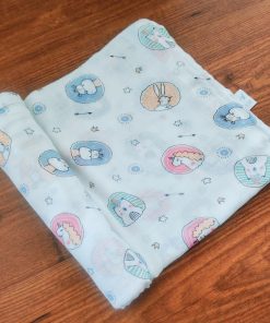 Bamboo Cotton Swaddle - Animals in a Circle - SW1