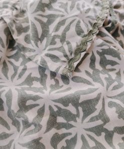 Alternative view of Girls Frock with Bag - Green with White Print - FRK1