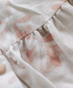 Alternative view of Girls Frock - White With Peach  Floral - FRK1