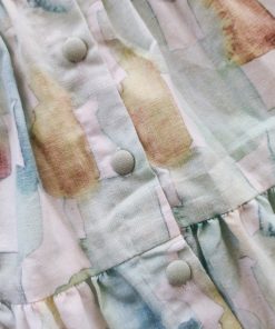 Alternative view of Girls Frock - Green Print - FRK1