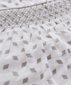 Alternative view of Girls Frock - White with Grey Rhombus Shape - FRK1