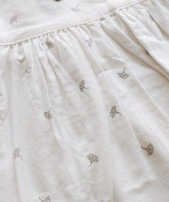 Alternative view of Girls Frock with Bag - White Grey Flower - FRK1