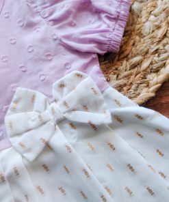 Alternative view of Cotton Kasavu Frock - Light Purple - EFRK