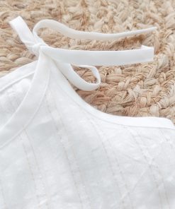 Alternative view of Cotton Kasavu Shoulder Knot Frock - White - EFRK