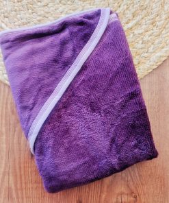 Fleece Hooded Blanket - 90x90cm - Grape Wine - HBL