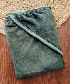 Fleece Hooded Blanket - 90x90cm - Green - HBL