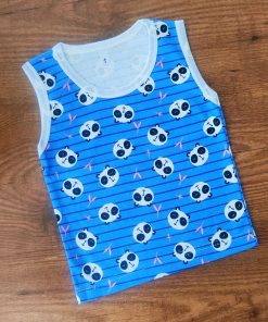 Vest Sleeveless - Blue with Panda Head - VT1