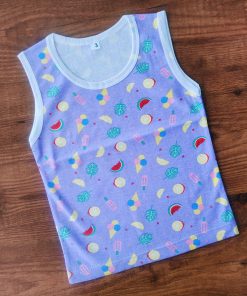 Vest Sleeveless - Lavender with Fruits and Leaf - VT1