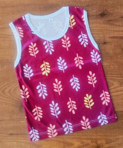Vest Sleeveless - Grape Color with Leaf  - VT