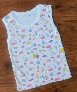 Vest Sleeveless - Baby Pink with Party  - VT