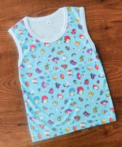 Vest Sleeveless - Light Blue with Sanrio Hello Kitty and Friends Oxford  - VT