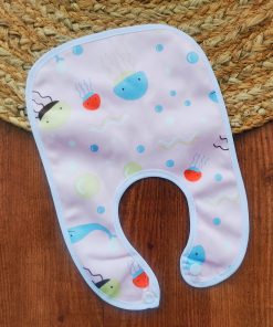 Cotton Bib - Pink with Jelly Fish - BIB1