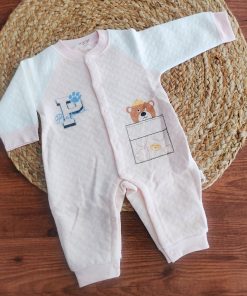 Jumpsuit (Romper) - Pink and White - RMP1