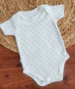 Romper/Onesie - Off White with Blue Star -  AZBS