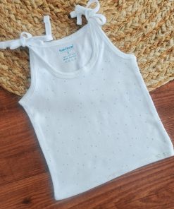 Knitted Cotton Shoulder Knot Jhabla - Grey Dot - JH1