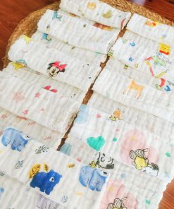 Alternative view of Assorted Crinkled White Muslin Burp / Face Towel (2-15combos) - 50x25cm - Combo Pack  - BP1