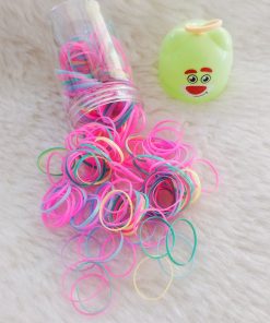 Girls Small Hair Rubber Bands - Green