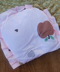 Alternative view of Cotton Rai Pillow - Pink with Fruit - PL1