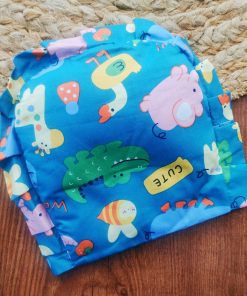 Cotton Rai Pillow - Green with Animals - PL1