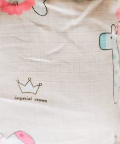 Muslin Rai Pillow - Light Pink with Animals - PL1 - Image 2
