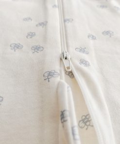 Sleeping Suit -  Off White with Blue Honey Bee - SS1 - Image 3