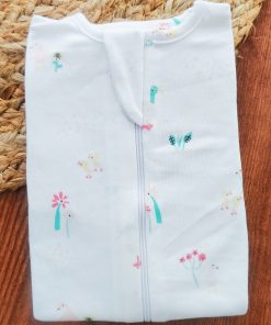 Sleeping Suit - White with Chick and Flower - SS1 - Image 2