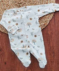 Sleeping Suit -  Off White with Orange Tree - SS1